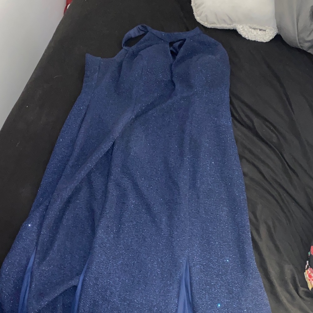 Morgan & Co. Blue Sparkle Prom Dress